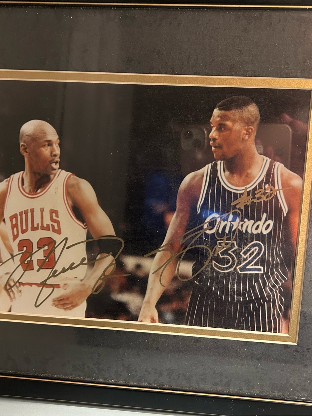 Framed Black and Gold Sports Photo Wall Art - Signed Print